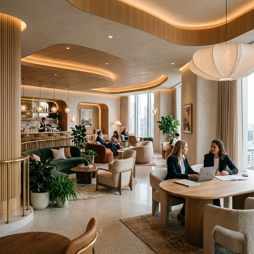 Workspitality concept in modern corporate office design